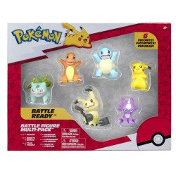 PACK 6 FIGURAS JAZWARES POKEMON BATALLA