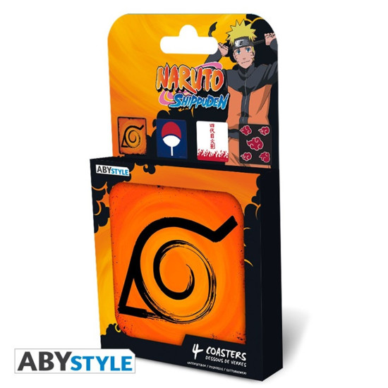 SET 4 POSAVASOS NARUTO SHIPPUDEN - Tazas y vasos