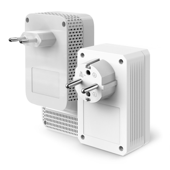 KIT ADAPTADORES POWERLINE AC TP - LINK TL - WPA7617 Extensores de red