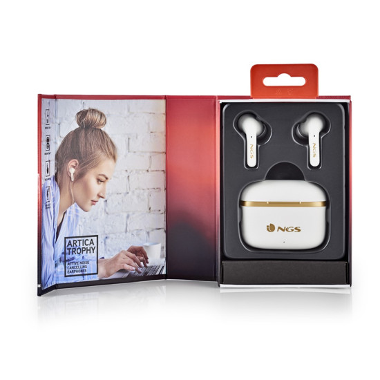 AURICULARES INALAMBRICOS NGS ARTICA TROPHY BLANCO Auriculares AURICULARES INALAMBRICOS NGS ARTICA TROPHY BLANCO Auriculares
