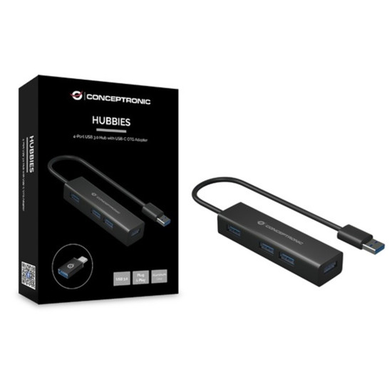 HUB USB 3.0 CONCEPTRONIC HUBBIES06B 4 Dockings y hubs HUB USB 3.0 CONCEPTRONIC HUBBIES06B 4 Dockings y hubs
