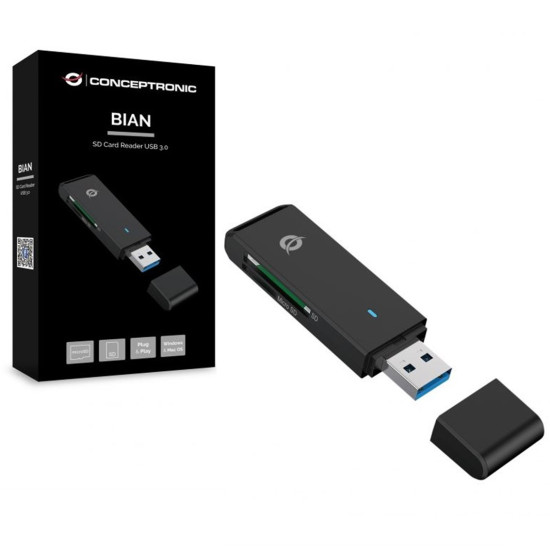 LECTOR TARJETAS EXTERNO CONCEPTRONIC USB 3.0 Lector de memorias LECTOR TARJETAS EXTERNO CONCEPTRONIC USB 3.0 Lector de memorias