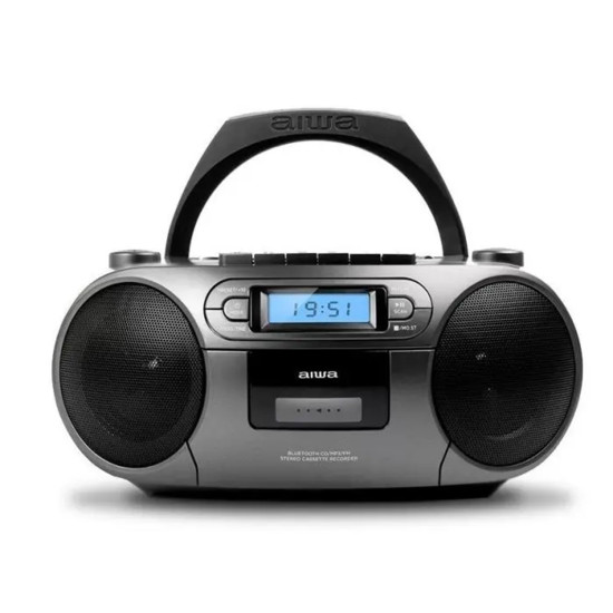 RADIO CD CASSETTE PORTATIL AIWA BBTC - 550 Radio -  radio despertador