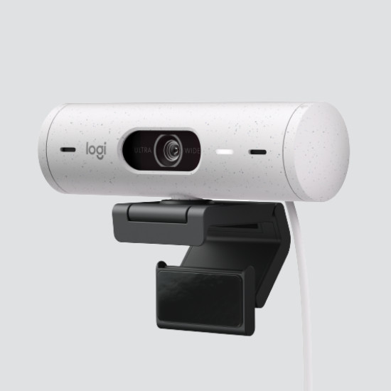 WEBCAM LOGITECH BRIO 500 BLANCO CRUDO Cámaras web