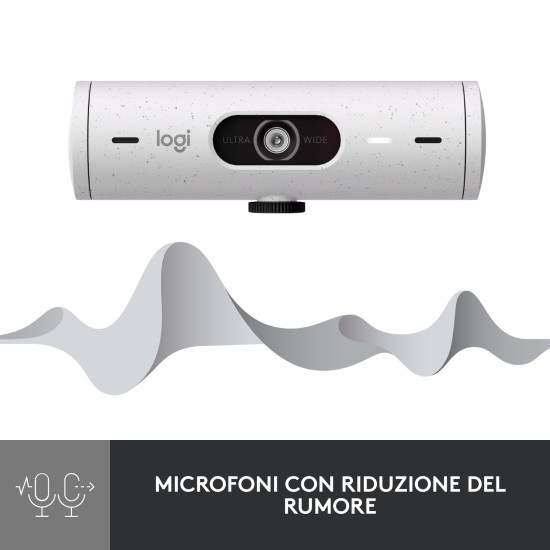 WEBCAM LOGITECH BRIO 500 BLANCO CRUDO Cámaras web WEBCAM LOGITECH BRIO 500 BLANCO CRUDO Cámaras web