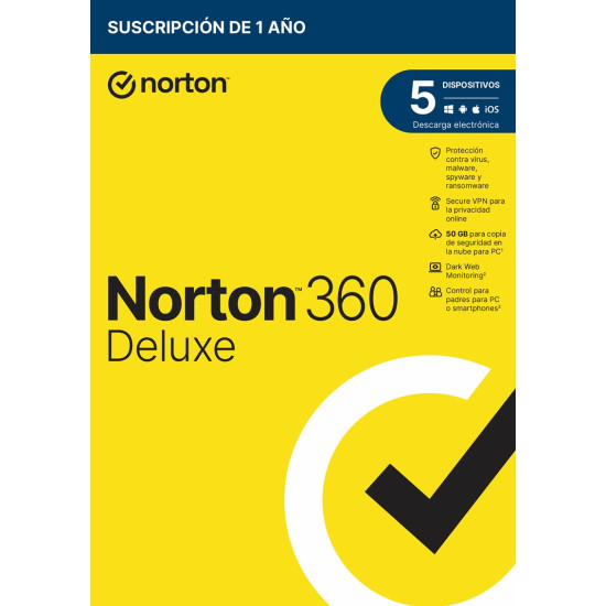 ANTIVIRUS NORTON 360 DELUXE 50GB ESPAÑOL Antivirus