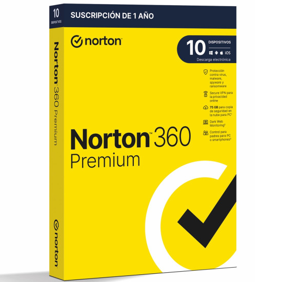 ANTIVIRUS NORTON 360 PREMIUM 75GB ESPAÑOL Antivirus ANTIVIRUS NORTON 360 PREMIUM 75GB ESPAÑOL Antivirus