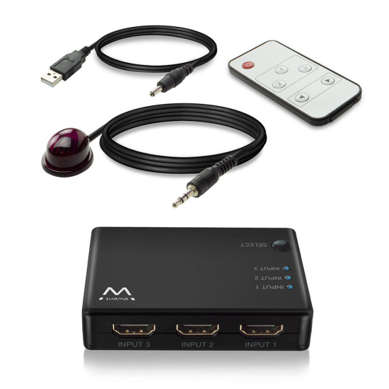SWITCH HDMI EWENT EW3730 4K 3 Accesorios monitores tv SWITCH HDMI EWENT EW3730 4K 3 Accesorios monitores tv
