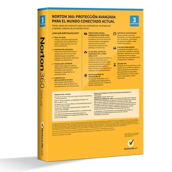 ANTIVIRUS NORTON DELUXE 25GB ESPAÑOL 1 Antivirus ANTIVIRUS NORTON DELUXE 25GB ESPAÑOL 1 Antivirus