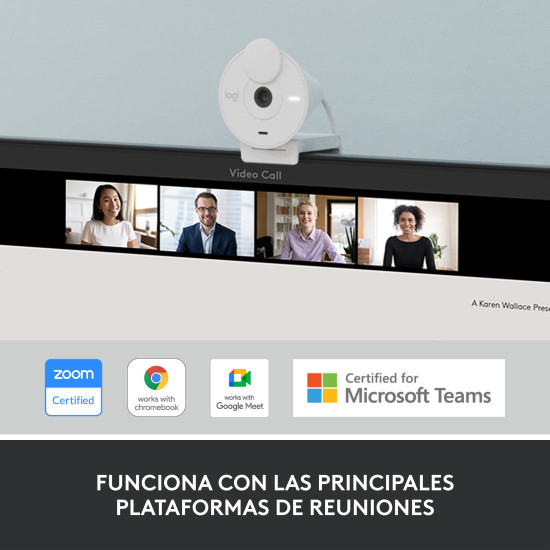 WEBCAM LOGITECH BRIO 300 BLANCO CRUDO Cámaras web WEBCAM LOGITECH BRIO 300 BLANCO CRUDO Cámaras web