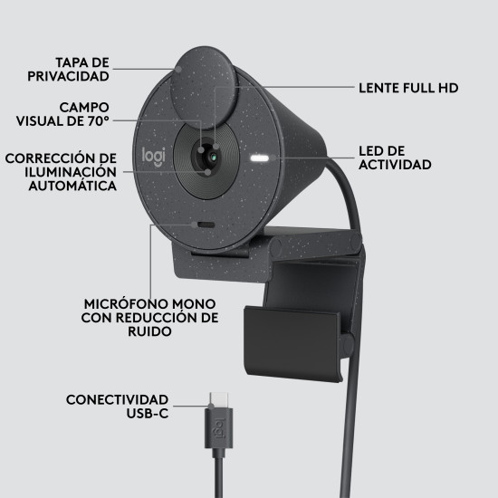 WEBCAM LOGITECH BRIO 300 GRAFITO FULL Cámaras web WEBCAM LOGITECH BRIO 300 GRAFITO FULL Cámaras web