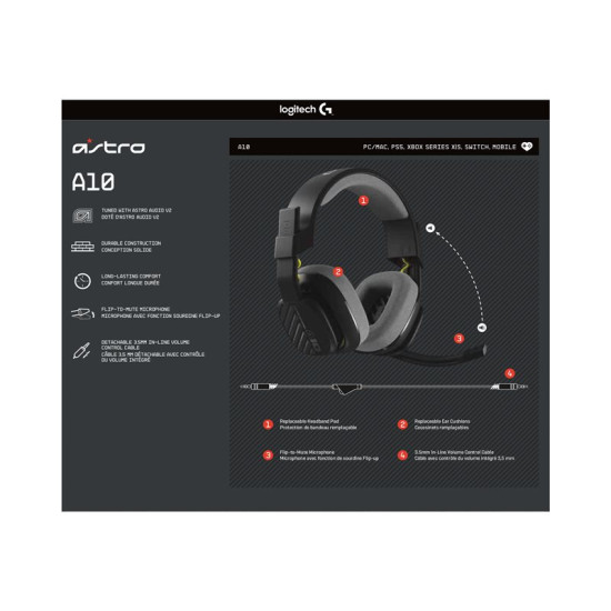 AURICULARES CON MICROFONO LOGITECH A10 ASTRO Auriculares