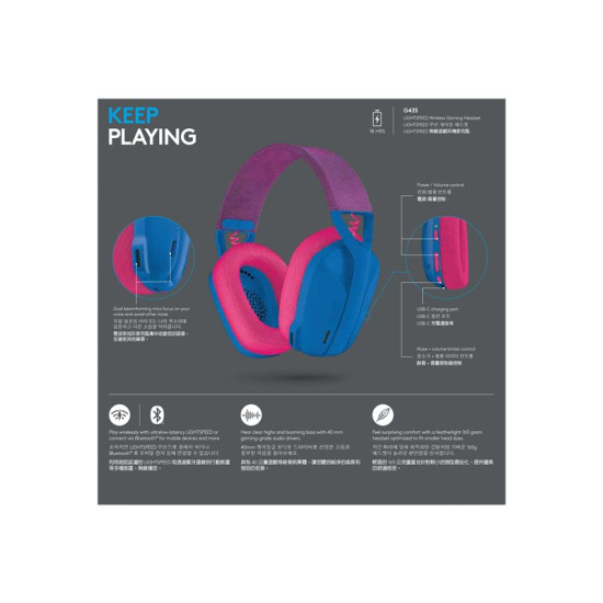 AURICULARES CON MICROFONO LOGITECH G435 GAMING Auriculares AURICULARES CON MICROFONO LOGITECH G435 GAMING Auriculares