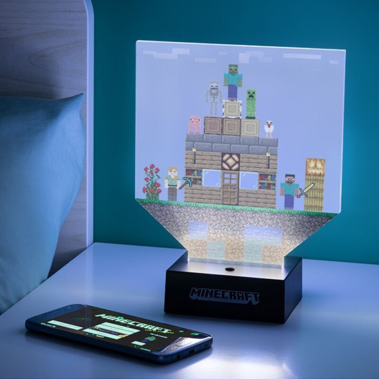LÁMPARA PALADONE MINECRAFT CONSTRUYE TU NIVEL Lampara merchandising LÁMPARA PALADONE MINECRAFT CONSTRUYE TU NIVEL Lampara merchandising
