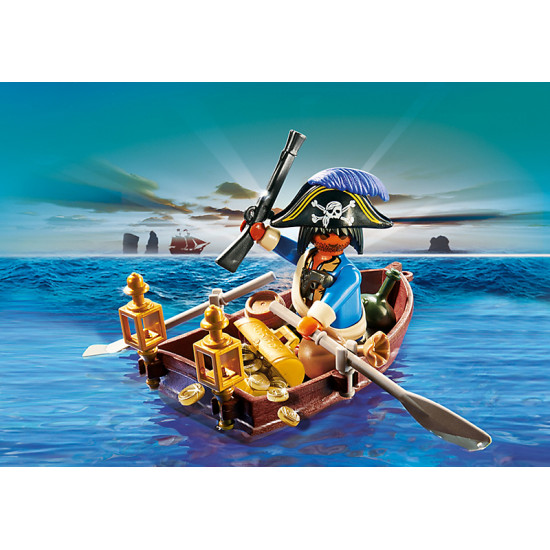 PLAYMOBIL HUEVO PIRATA CON BOTE Playmobils PLAYMOBIL HUEVO PIRATA CON BOTE Playmobils