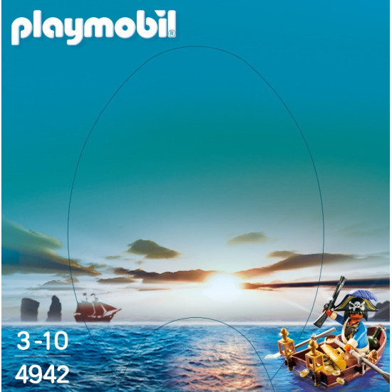 PLAYMOBIL HUEVO PIRATA CON BOTE Playmobils PLAYMOBIL HUEVO PIRATA CON BOTE Playmobils