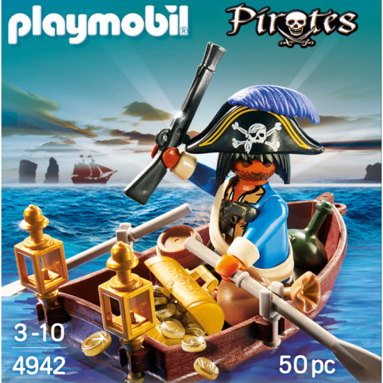 PLAYMOBIL HUEVO PIRATA CON BOTE Playmobils PLAYMOBIL HUEVO PIRATA CON BOTE Playmobils