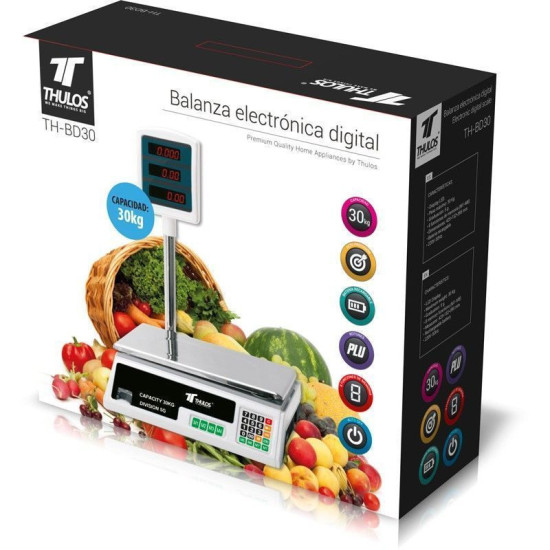 BASCULA COCINA DIGITAL THULOS TH - BD30 CARGA Básculas de cocina BASCULA COCINA DIGITAL THULOS TH - BD30 CARGA Básculas de cocina