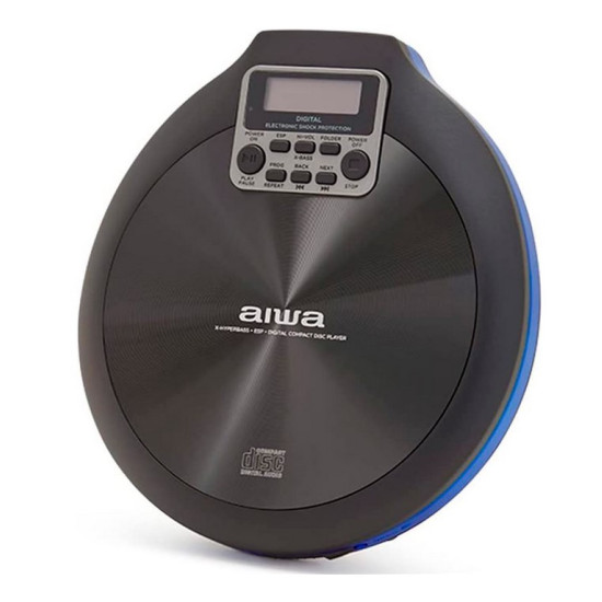 REPRODUCTOR CD MP3 PORTATIL AIWA PCD - 810BL Lectores y regrabadoras de cd