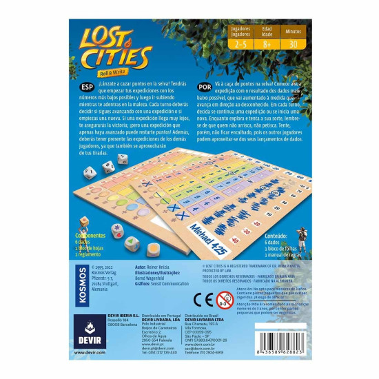 JUEGO MESA LOST CITIES ROLL & Juegos de mesa JUEGO MESA LOST CITIES ROLL & Juegos de mesa