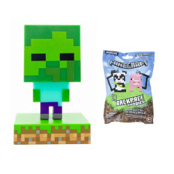 PACK MINECRAFT LÁMPARA ZOMBIE + FIGURA