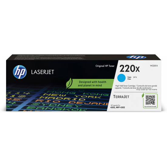 TONER HP 220X W2201X CIAN Consumibles impresión láser TONER HP 220X W2201X CIAN Consumibles impresión láser