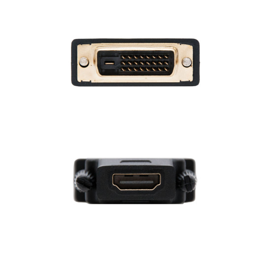 ADAPTADOR DVI A HDMI NANOCABLE MACHO - HEMBRA Convertidores ADAPTADOR DVI A HDMI NANOCABLE MACHO - HEMBRA Convertidores