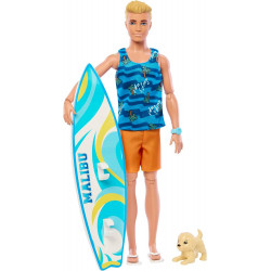 MUÑECO BARBIE MATTEL KEN TABLA SURF