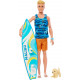 MUÑECO BARBIE MATTEL KEN TABLA SURF Juguetes