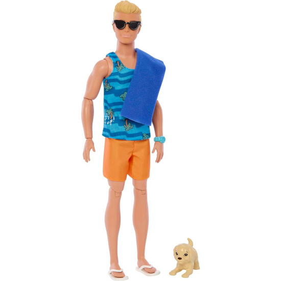 MUÑECO BARBIE MATTEL KEN TABLA SURF Juguetes