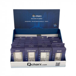 EXPOSITOR CABLES Y CARGADORES QCHARX 35