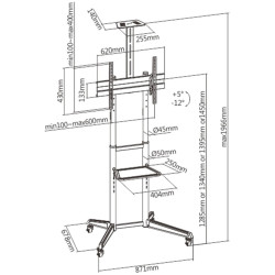 SOPORTE SUELO EWENT EW1539 HASTA 70 PULGADAS