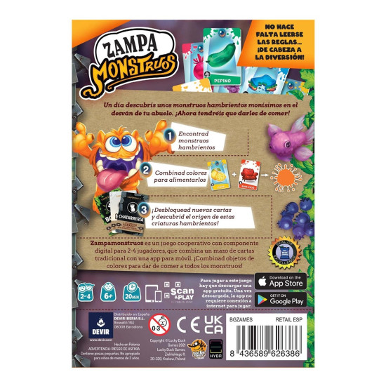 JUEGO MESA DEVIR ZAMPA MONSTRUOS Juegos de mesa JUEGO MESA DEVIR ZAMPA MONSTRUOS Juegos de mesa