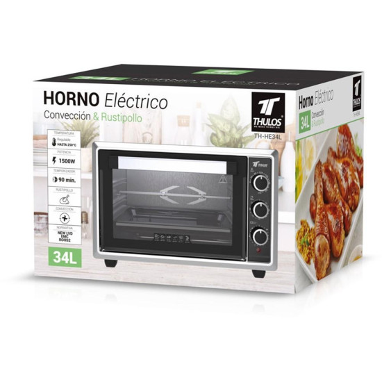 HORNO ELECTRICO THULOS TH - HE34L 1500W 34L Hornos sobremesa HORNO ELECTRICO THULOS TH - HE34L 1500W 34L Hornos sobremesa