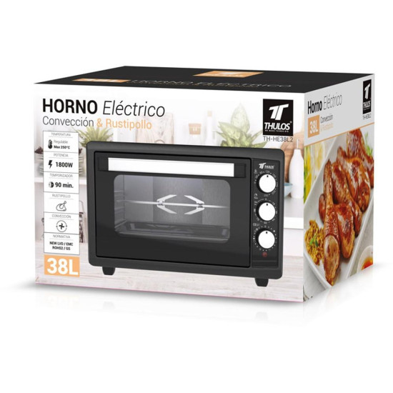 HORNO ELECTRICO THULOS TH - HE38L2 1800W 38L Hornos sobremesa HORNO ELECTRICO THULOS TH - HE38L2 1800W 38L Hornos sobremesa