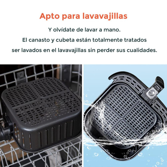 YOEVU FREIDORA AIRE 5.5 L 1600W Freidoras YOEVU FREIDORA AIRE 5.5 L 1600W Freidoras