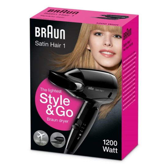 SECADOR PELO BRAUN HD130 STYLE&GO 1200W Secadores de pelo SECADOR PELO BRAUN HD130 STYLE&GO 1200W Secadores de pelo