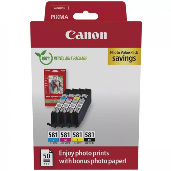 MULTIPACK CANON CLI 581 BK C Consumibles impresión de tinta