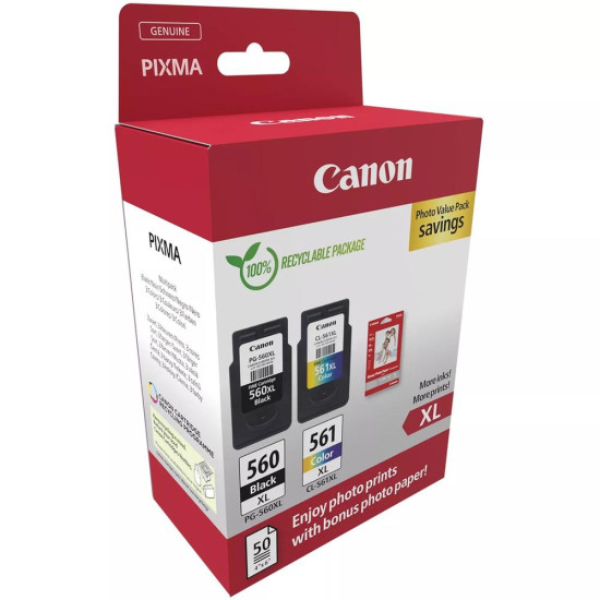 MULTIPACK CANON PG - 560XL NEGRO CL - 561XL MULTICOLOR Consumibles impresión de tinta