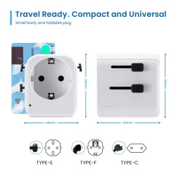 ENCHUFE UNIVERSAL VIAJE EWENT EW1472 UE