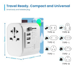 ENCHUFE UNIVERSAL VIAJE EWENT EW1475 UE