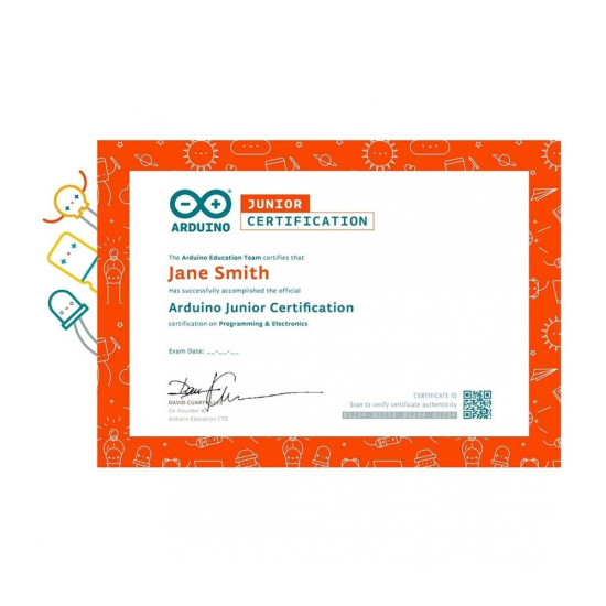 ARDUINO CERTIFICATION JUNIOR EXAMEN CERTIFICACION OFICIAL Robotica ARDUINO CERTIFICATION JUNIOR EXAMEN CERTIFICACION OFICIAL Robotica