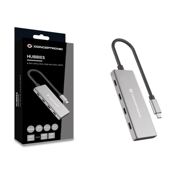 HUB USB TIPO C CONCEPTRONIC HUBBIES16G Dockings y hubs HUB USB TIPO C CONCEPTRONIC HUBBIES16G Dockings y hubs