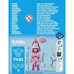 PLAYMOBIL NIÑA CON TRAJE UNICORNIO