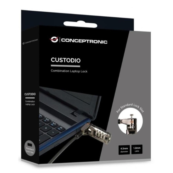 CABLE SEGURIDAD CONCEPTRONIC COMBINACION 4 DIGITOS Accesorios de portátiles CABLE SEGURIDAD CONCEPTRONIC COMBINACION 4 DIGITOS Accesorios de portátiles