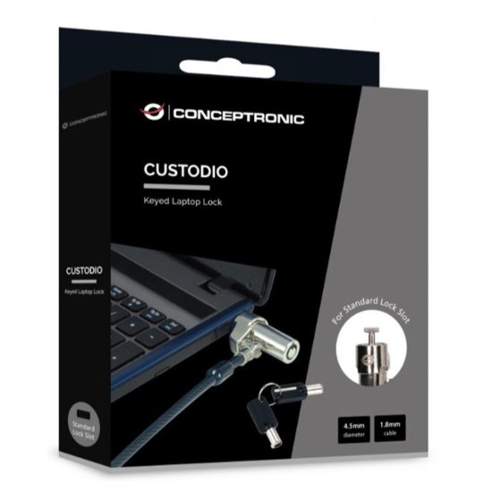 CABLE SEGURIDAD PORTATILES 1.8M CONCEPTRONIC POR Accesorios de portátiles CABLE SEGURIDAD PORTATILES 1.8M CONCEPTRONIC POR Accesorios de portátiles