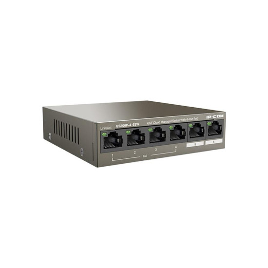 SWITCH IP - COM G2206P - 4 - 63W 6 PUERTOS Switch