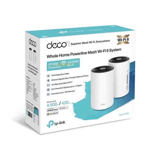 WIFI MESH TP - LINK DECO PX50 AX3000 Accesorios redes WIFI MESH TP - LINK DECO PX50 AX3000 Accesorios redes