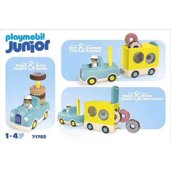 PLAYMOBIL JUNIOR CAMIÓN DONUT Figuras
