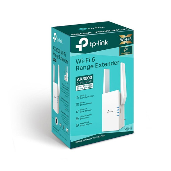 EXTENSOR COBERTURA WIFI TP - LINK RE705X AX3000 Extensores de red